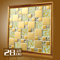 金色不锈钢镜面电镀玻璃艺术马赛克 客厅电视背景墙贴马塞克Q8040