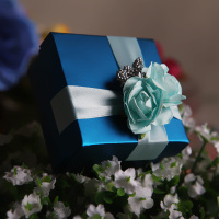 喜相依 喜糖盒纸盒 蓝色浪漫个性成品 结婚婚庆创意糖果盒