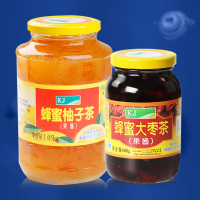 韩国KJ 蜂蜜柚子茶+大枣茶 1.45kg组合 2瓶装 冲饮水果茶