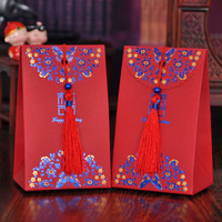 甜蜜约定 婚庆创意结婚喜糖盒子 中式彩金蝴蝶成品纸盒糖果盒糖袋