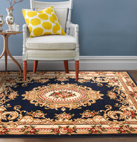 欧式客厅茶几地毯欧美卧室床边地毯布艺图案简约地毯茶几毯青格勒