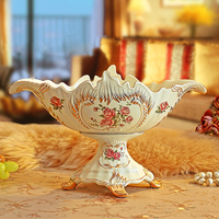 欧式陶瓷果盘复古大号果盆创意水果盘干果盘结婚客厅装饰礼物