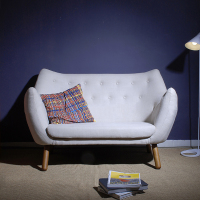 新款欧式复古简约时尚布艺沙发北欧创意小户型客厅双人咖啡厅沙发