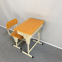 欣蒂斯姬 升降课桌椅小学生桌椅儿童课桌椅批发 单人培训班桌椅子