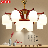 现代中式客厅大吊灯像木实木餐厅别墅家用简约吸顶灯东南亚吊灯具