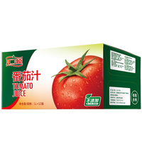 汇源 无糖番茄汁 1L*12盒 家庭装果蔬汁 每天一杯更健康