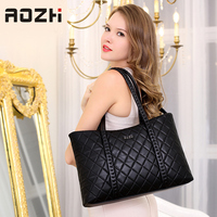 AOZHI奥致新款欧美时尚女包菱格手提单肩大容量女包通勤托特包