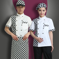 N99厨师服短袖男女酒店餐厅蛋糕房西餐工作服厨师服装夏装包邮