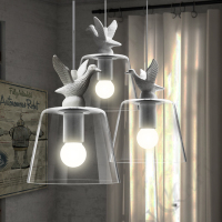 设计师的灯 餐厅灯吊灯现代简约吧台创意灯具北欧 三头小鸭子吊灯