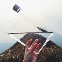 夏季水杯子创意A5纸张水瓶便携塑料防漏简约带盖广告杯礼品杯logo