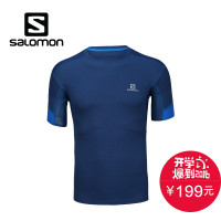 Salomon 萨洛蒙男款排汗透气速干衣 户外跑步运动短袖T恤 Agile