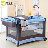 coolbaby多功能可折叠婴儿床便携游戏床儿童床宝宝摇篮床新品上市