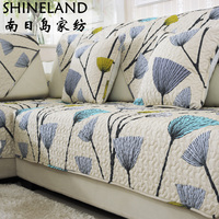 南日岛简约现代沙发垫布艺全棉四季防滑组合巾套罩实木坐垫子定做