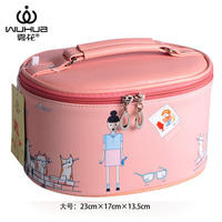 雾花新款卡通可爱化妆包韩国大小号收纳包 水桶包旅行整理包