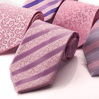 爵特曼结婚领带 桑蚕丝真丝领带 新郎伴郎领带 礼盒装 粉红色领带