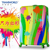 Transworld经典明星款拉杆箱万向轮旅行箱行李箱登机箱彩色涂鸦款