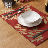 天居 漂亮美式餐垫 布艺欧式双层简约厚餐桌垫涤麻盘碗杯垫隔热垫