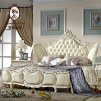 香丽法兰高端欧式床 实木双人床 精致法式公主床 奢华别墅家具