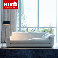 北京布艺沙发组合可拆洗客厅现代简约四人羽绒沙发棉麻 米兰时尚