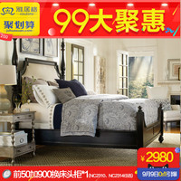 雅居格 美式实木床双人床1.8 1.5米乡村床家具欧式布艺床NC2317