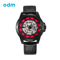 odm手表户外运动防水钢带全自动机械镂空皮带手表男表DM019