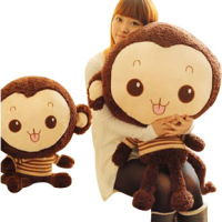 小猴子毛绒玩具公仔抱枕玩偶超大号布娃娃可爱大嘴猴情人节礼物女