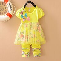 1-2-3岁女宝宝童装套装 女童2016夏款韩版公主裙子碎花两件套特价