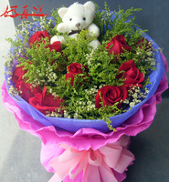11朵红玫瑰花束全国鲜花速递广州深圳同城花店龙华布吉生日送花