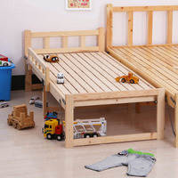 乾日生儿童床带护栏单人床男孩女孩小床公主床小孩床实木1.2米床