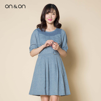 [商场同款]onon安乃安2016夏季新品韩版女优雅连衣裙NW5AO414