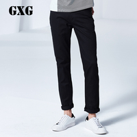 GXG男装[包]夏季新品男裤子长裤 男士韩版修身青年黑色休闲裤