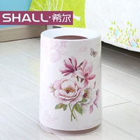 Shall/希尔家用时尚创意垃圾筒 欧式筒中筒卫生间垃圾桶