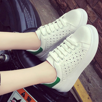 2016夏韩版系带女鞋松糕透气小白鞋女平底运动鞋休闲鞋板鞋女单鞋