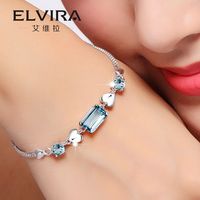 艾维拉天然托帕石水晶手链女日韩版情侣高端生日礼物送女友