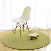 绣奈丝圆形地毯小简约加厚纯色卧室床边客厅茶几家用电脑椅毯