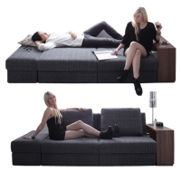 北欧布艺沙发床可拆洗储物多功能两用沙发日式两人三人折叠沙发床