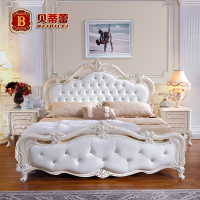 欧式床1.5可爱女孩床真皮床法式家具1.8米储物床婚床 公主床