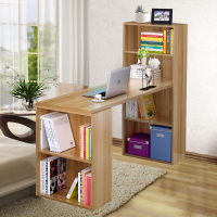 环保台式电脑桌转角写字桌家用书架组合书柜办公书桌子现代简约