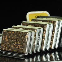 双枪烟具旗舰店 皮质烟盒 银埃及系列 14至20支装 超薄 自动烟具