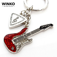 WINKO吉他钥匙扣挂件情侣钥匙扣女汽车钥匙挂件男韩国钥匙链创意
