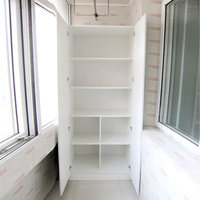 强象阳台柜储物柜板式2门衣柜整体3门组装衣橱简易顶柜现货Y-001