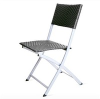 美司可靠背折叠椅电脑椅便携办公椅子户外西餐休闲塑料藤餐椅