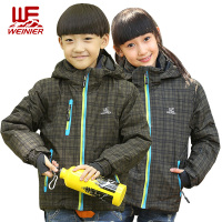 威尼尔2015正品新款儿童冲锋衣小中大男女童装滑雪服防水防风加厚