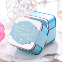 文弘 2016创意喜糖盒子 铁盒结婚礼用品糖盒马口铁婚庆用品糖果盒