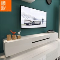 简约钢化玻璃电视柜现代烤漆电视柜茶几组合客厅小户型可伸缩地柜