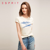 ESPRIT EDC 2016夏女士全棉多色印花短袖T恤-056CC1K005
