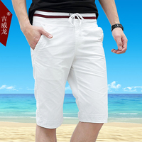 短裤男夏季5五分裤运动青年休闲裤7七分中裤宽松纯棉沙滩男生裤子