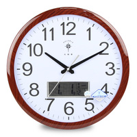 北极星客厅简约创意挂钟卧室静音时尚现代时钟电子万年历挂表钟表