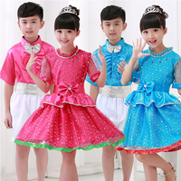 贵丽婷儿童演出服新款中小学生合唱服亮片舞蹈服装十一儿童表演服