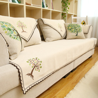 许愿树 夏季布艺沙发垫简约现代四季沙发垫通用田园欧式沙发巾套